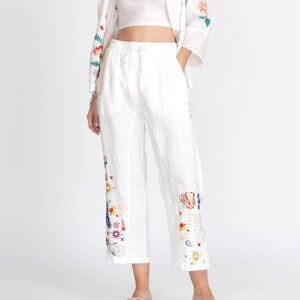 Johnny Was NWT 100% Linen Azure Pant. SUPER CUTE!